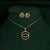 Sterling Silver Interlocking Circle Pendant with Earring