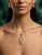 Sterling Silver Half Moon Pendant with Earring
