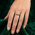 925 Sterling Silver Jewellery Black and Gold Eternity Ring