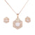 Sterling Silver Hexagon Shape Pendant with Earring