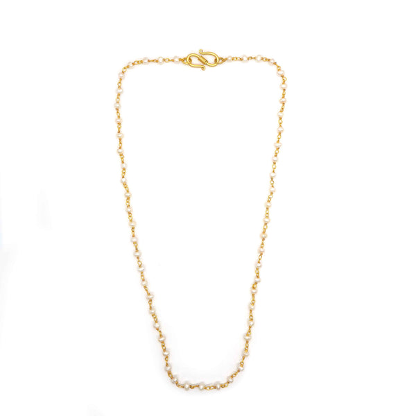 Buy 925 Sterling Silver Jewellery Gold White Pearl Mala