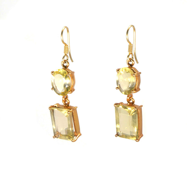 Buy Yellow Citrine Dangle 925 Sterling Silver Earring