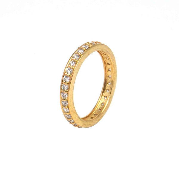 Buy 925 Sterling Silver Jewellery Gold Plated CZ Ring