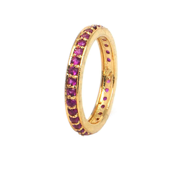 Buy Gold Plated Ruby Ring 925 Sterling Silver jewellery