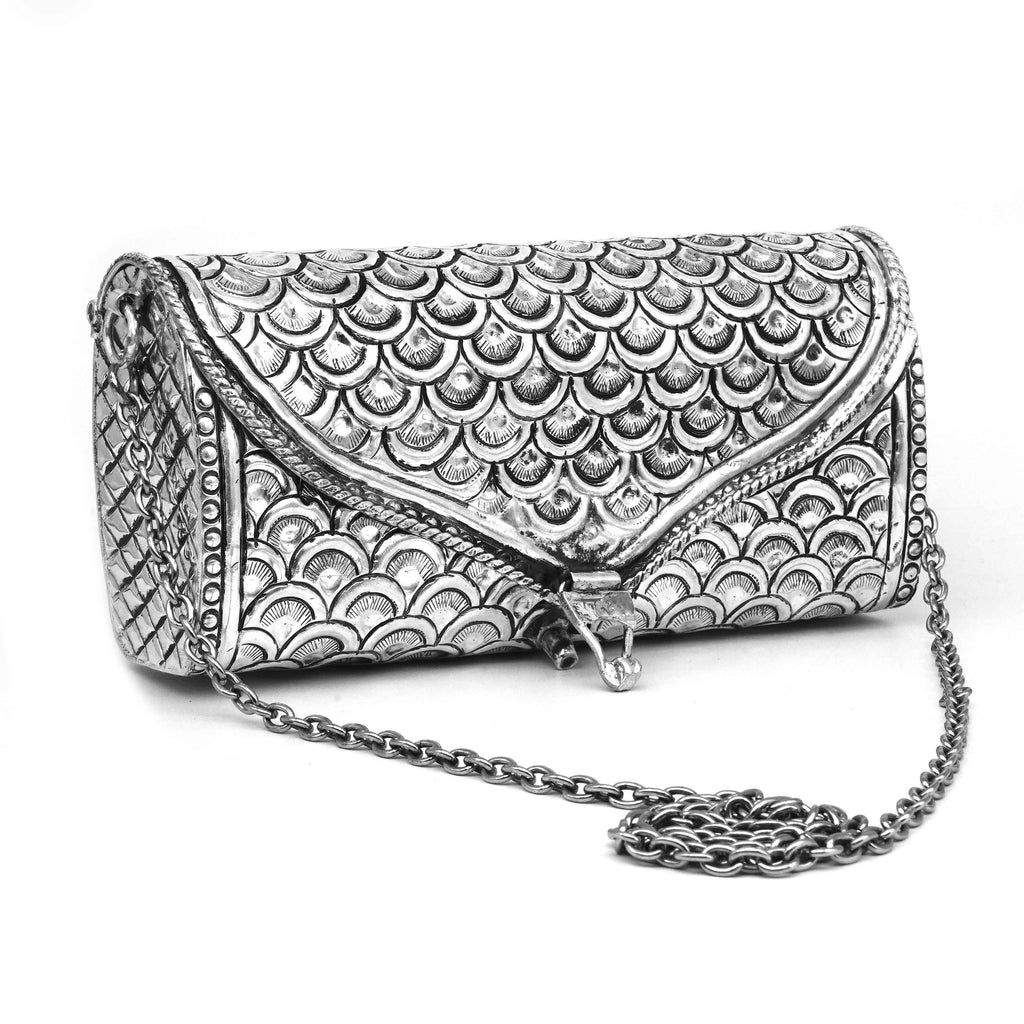 Buy Online 925 Sterling Silver Antique Design Stylish Clutch