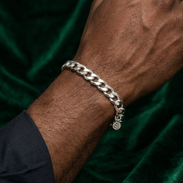 Mens Figaro Bracelet 925 Sterling Silver