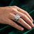 925 Sterling Silver Pearl White Stone Ring