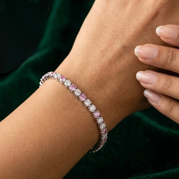 Buy Pink stone 925 Sterling Silver Bracelet