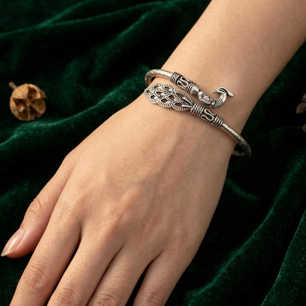 RITI-925 Sterling Silver Oxidised Peacock Bracelet