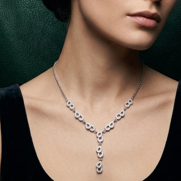 925 Sterling Silver Jewellery Half Heart Necklace With Earring