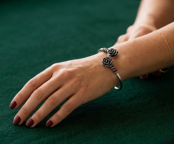 RITI- 925 Sterling Silver Rose Thai Bracelet
