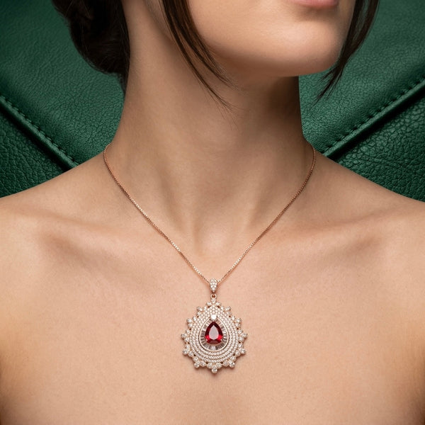 925 Sterling Silver Bridal Pendant With Earring