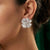 Flower Shaped Crystal Stud 925 Sterling Silver