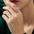 Rose Gold Round 925 Sterling Silver Ring