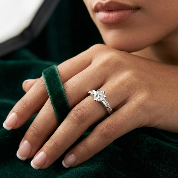 Cubic Zirconia Solitaire Ring 925 Sterling Silver jewellery