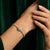 Oval Studded 925 Sterling Silver Bracelet