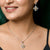 Aqua Pearl Pendant With Earring