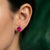 925 Sterling Silver Ruby Stud