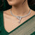 925 Sterling Silver Jewellery Beaded CZ Necklace With Earrings