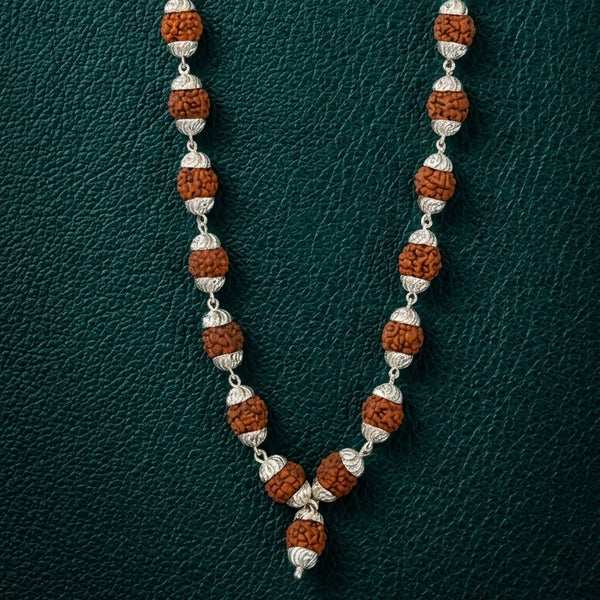925 Sterling Silver Rudraksha Mala