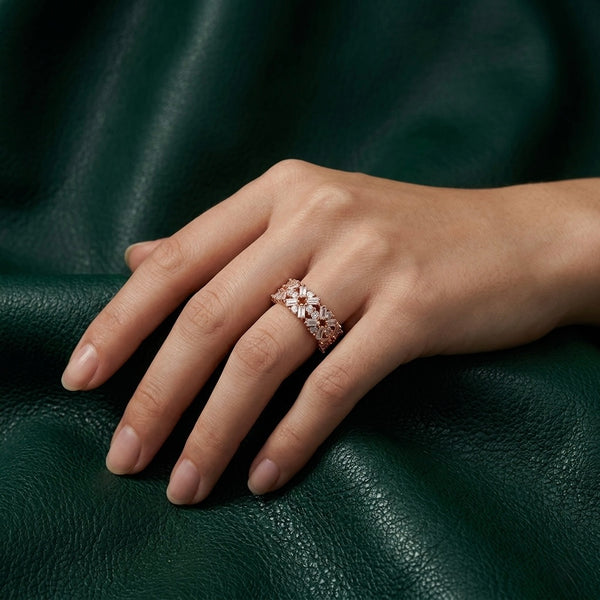 925 Sterling Silver Rose Gold Ring