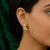 Studded Cross Necklace With 925 Sterling Silver Earrings