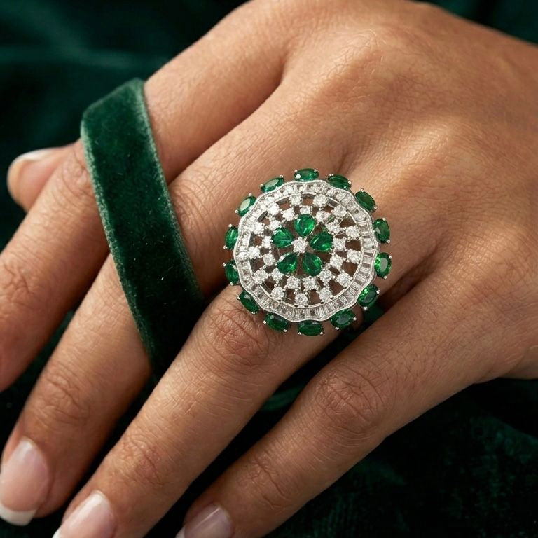 Buy online Cocktail Ring for women 925 Sterling Silver jewellery for women