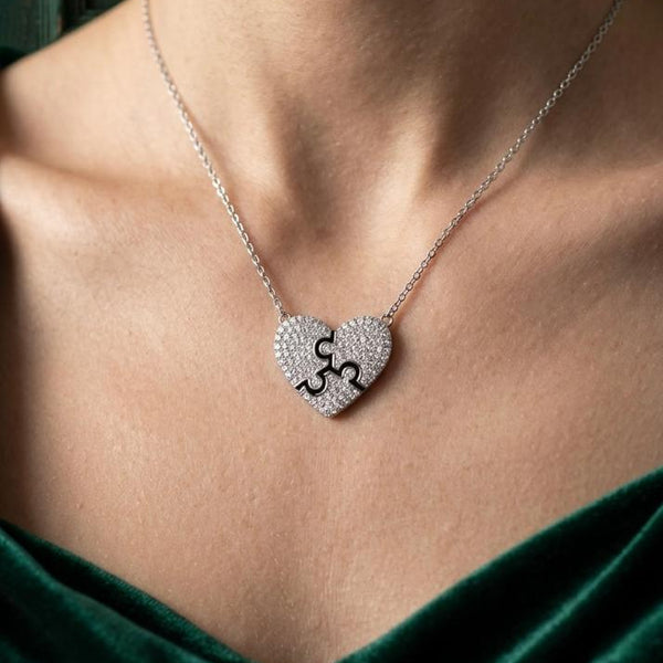 Charming Heart Chain Pendant 925 Sterling Silver