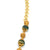 Buy 925 Sterling Silver Jewellery Green and Gold Beads Necklace