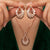 925 Sterling Silver Rose Gold Floral Pendant With Earring
