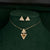 Sterling Silver Triangle Shape Pendant with Earring