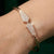 925 Sterling Silver Diamond Shape stone studded bracelet