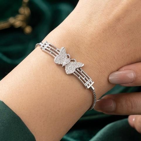 925 Sterling Silver Butterfly Bracelet