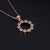925 Silver Flower Round CZ Stones Pendant with Earring