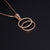 Sterling Silver Interlocking Circle Pendant with Earring