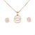 Sterling Silver Interlocking Circle Pendant with Earring