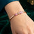 925 Sterling Silver Rose Gold Pink CZ Bracelet