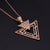 Sterling Silver Western Triangle Shape Pendant with Earring