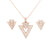 Sterling Silver Western Triangle Shape Pendant with Earring