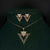 Sterling Silver Western Triangle Shape Pendant with Earring