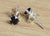 Silver small Black Stone Earring - Auriann