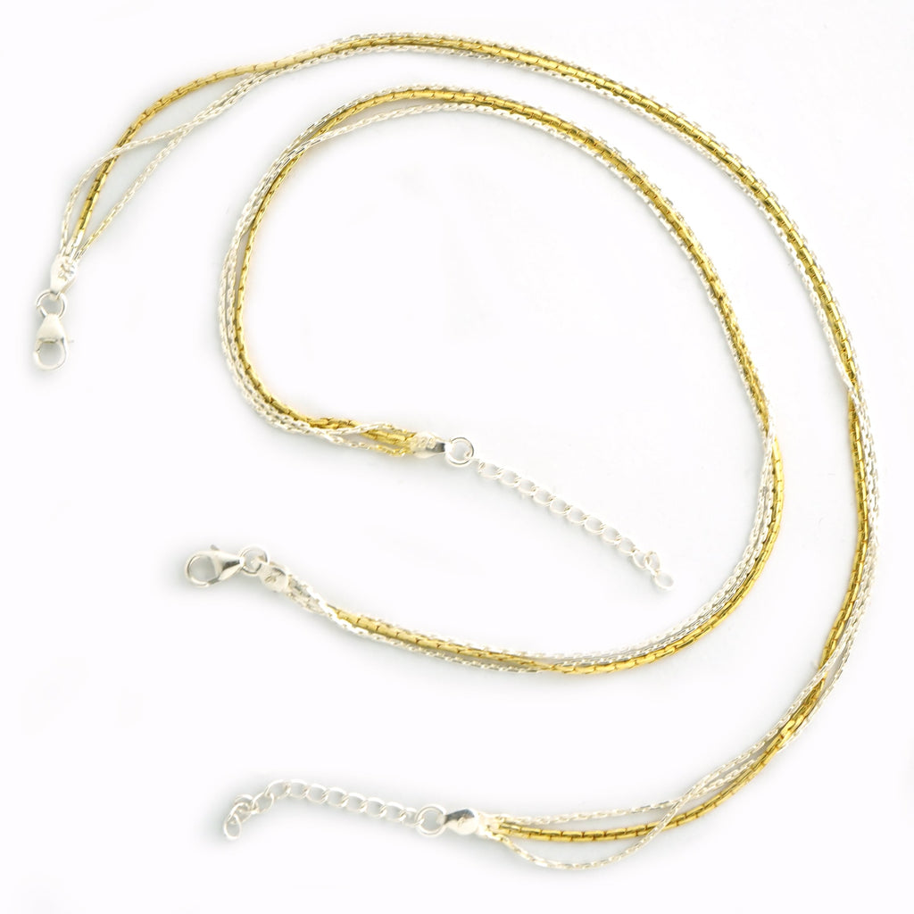 Buy Gold Plated 3 Chain Anklet 925 Sterling Silver Jewellery for Women