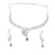 Buy Flower Ruby Necklace With Drop Earrings 925 Sterling Silver jewellery