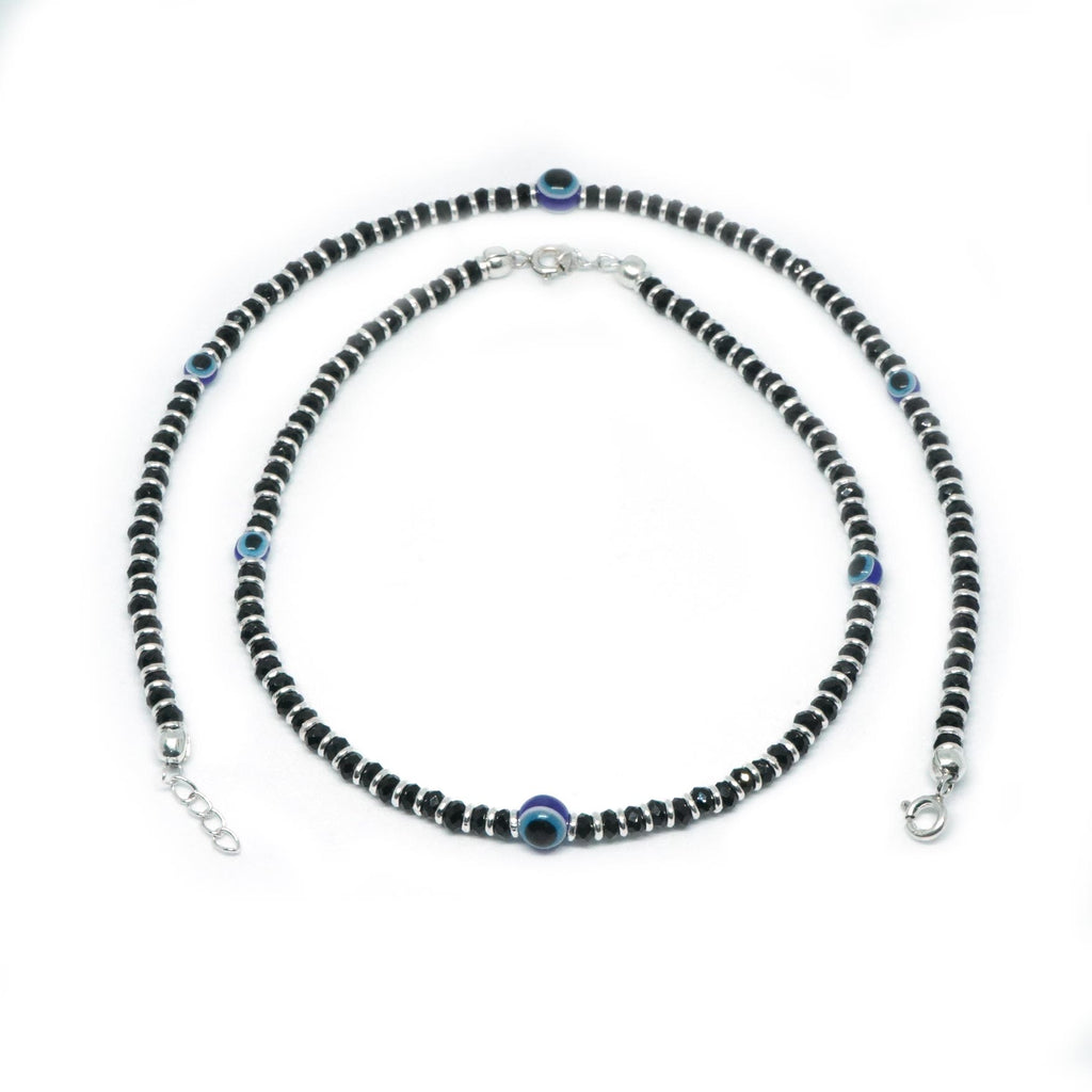 925 Sterling Silver Evil Eye Nazariya Anklet