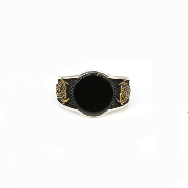 925 Sterling Silver Black Onyx Gemstone Ring