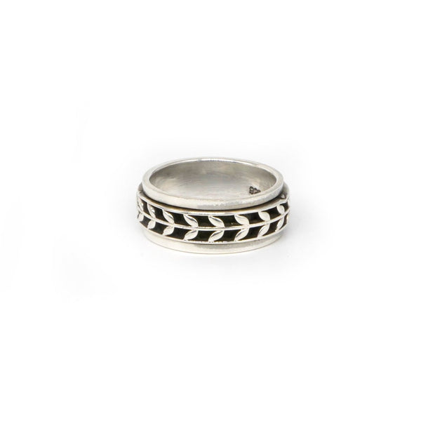 925 Sterling Silver Black Sapphire Band Ring