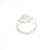 925 Sterling Silver White Square Zircon Stone Ring