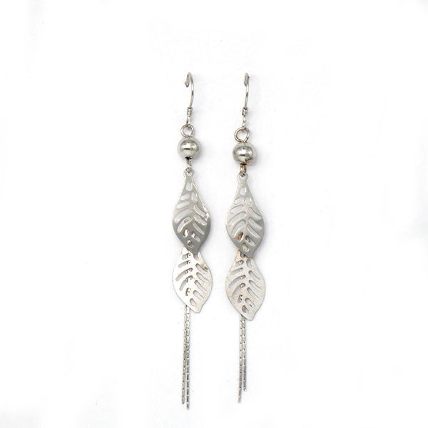 Buy Leaf Drop Earring 925 Sterling Silver jewellery