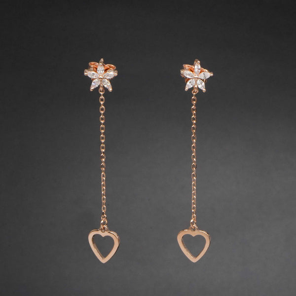 Buy Rose Gold Drop & Dangle Stud 925 Sterling Silver jewellery for women