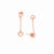 Buy Rose Gold Drop & Dangle Stud 925 Sterling Silver jewellery for women